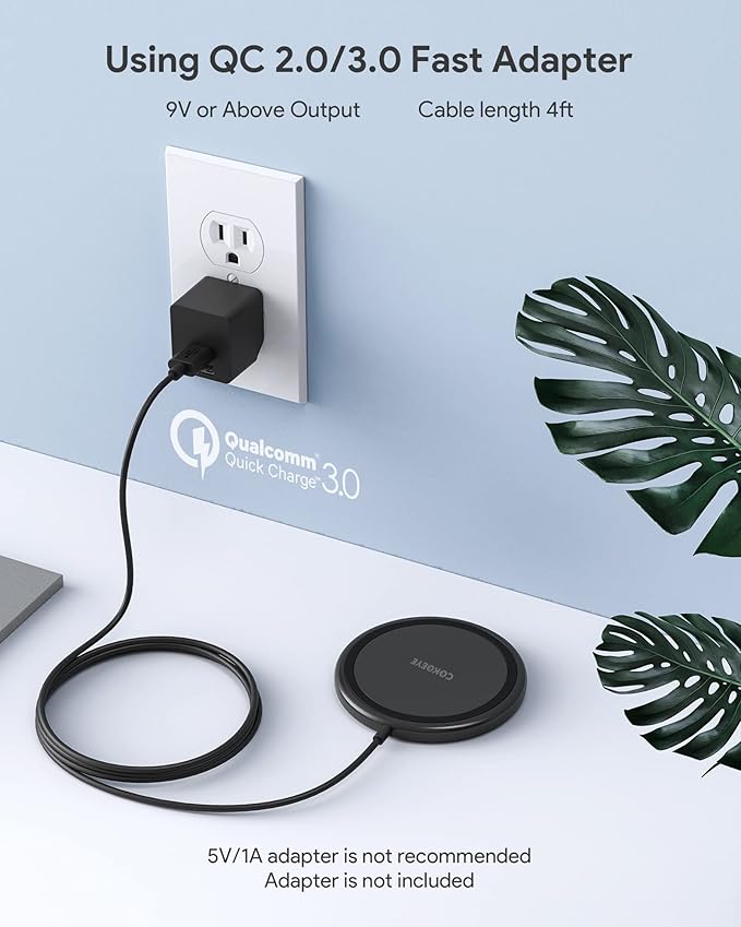 Wireless Charger, 15W Max Fast Wireless Charging Pad 2-Pack Compatible with iPhone16/16Plus/16Pro /16ProMax/iPhone15/15Pro/15Plus/14/13/12/Samsung S24 /S24Ultra/S23Ultra/S22/S21,AirPods Pro 2