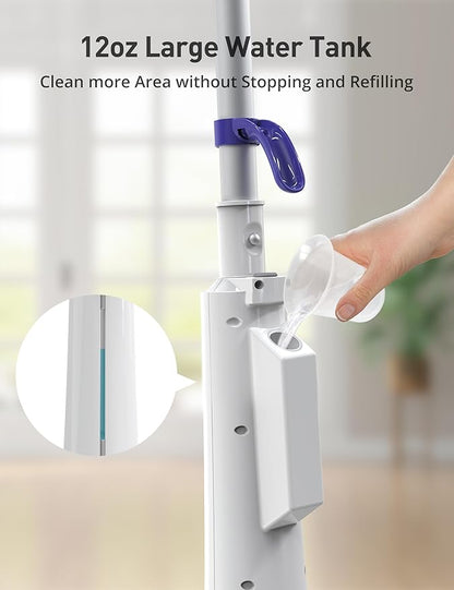 Steam Mops for Floor Cleaning, 1300W Floor Steamer with Detergent Chamber, 25S Heat Up, Lightweight Steamer for Cleaning with 2 Washable Pads, Safe for Tiles, Upholstery, Carpet, Hardwood