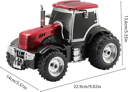 Tractor Head Bluetooth Speaker – unique Bluetooth car speaker with HD stereo, TWS pairing, LED party lights, portable wireless outdoor speaker, car model decoration, and a great gift for men (RED)