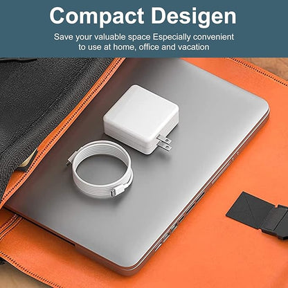 ixcv Mac Book Pro Charger - 118W USB C Charger Fast Charger Compatible with MacBook Pro/Air, M1 M2 M3 M4 M5, iPad Pro, Samsung Galaxy, and More USB-C Devices(6.6 ft Cable Included)