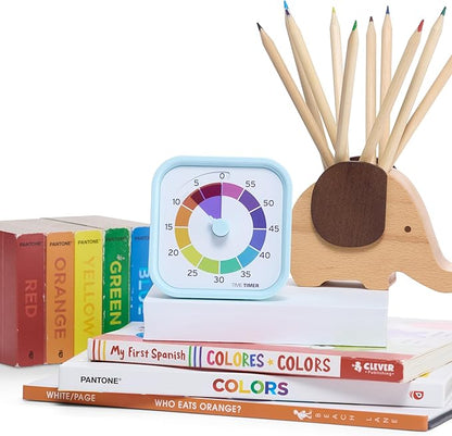 Time Timer MOD - Home Edition - Rainbow Wheel - Individual Sized 60 Minute Visual Countdown Timer with 5 Minute Color Segments for Kids, Toddlers, Students, with Silent Operation (Multicolor)