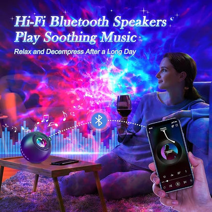 Mood Lighting Gifts for Teens,15 Colors Best Birthday Gift Ideas Teenage/Kid,Bluetooth Speaker with Lights+15 White Noise Sound Machine with Light Projector for Bedroom Teenage Boy Gifts Room Decor