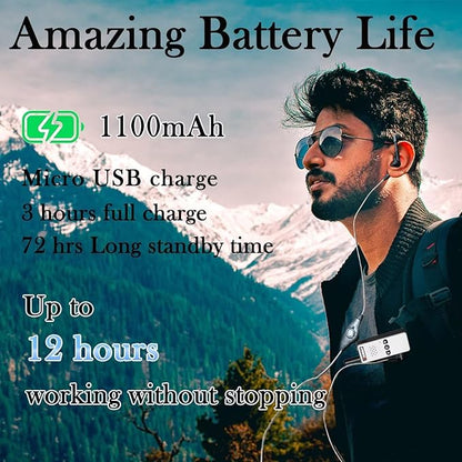 ELIDAIP T-M2 Super Mini Walkie Talkies for Adults,Rechargeable Walkie Talkies,Portable Two Way Radios for Restaurant,Camping,Running,Hotels,Hiking,Supermarket,Shopping Malls,White 2 Pack