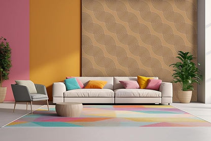 From Plain To Beautiful In Hours 9002 Arc Swell PVC 12 in x 12 in Peel and Stick Wall Panels (Covers / 10 sq.ft), Brown Candy, 10 Piece