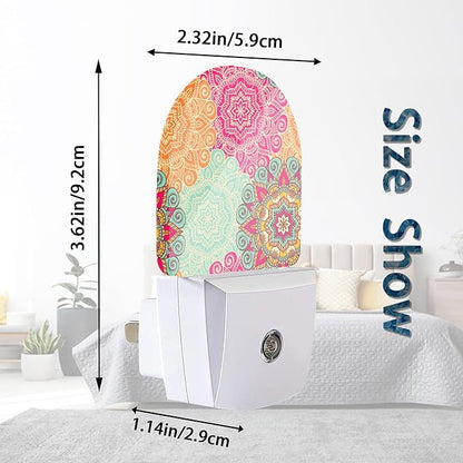 Axxitude Vintage Blooming Night Lights Plug into Wall for Girls Boys Room,Night Light LED Lamp Dusk to Dawn Sensor Round Lamp for Bedroom Bathroom Hallway Home Wall Decor Nightlight