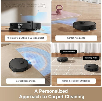 DREAME L40s Ultra AE Robot Vacuum and Mop Combo, 19,000Pa Suction, Self Emptying Dust Box, Flexible Mop & 167℉ Self Cleaning Washboard, Diverse Brush Selection, All-in-One Station, Auto Refill
