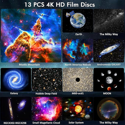Galaxy Projector for Bedroom,13 in 1 HD Planetarium Star Projector,Ceiling Night Light Milky Way Mood Lighting with 360° Rotating and Timer,LED Space Galaxy Lamp for Kids,Adults,Gifts,Room Decor