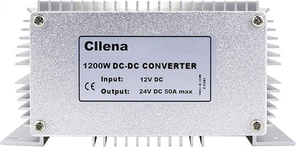 Cllena DC/DC 12V to 24V Boost Converter 50A 1200W Step Up Voltage Regulator Module Car Power Supply Voltage Transformer (Input 10V-16V)