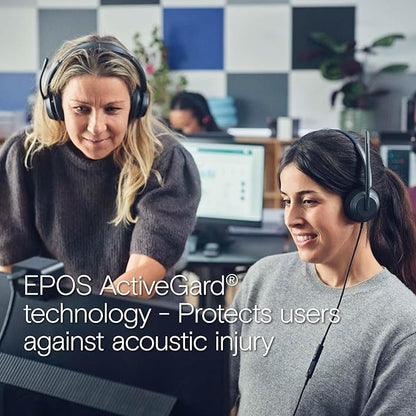EPOS Impact 760 Dual-Sided USB-C and USB-A Wired Office Headset with Noise-Canceling Mic, in-Line Controls, Clear Audio, Comfortable Fit, Suitable for Business Calls and Working from Home