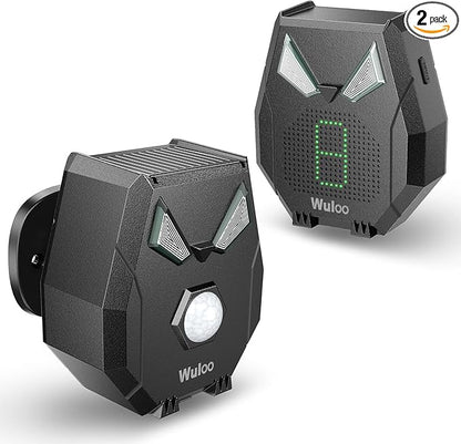 Solar Driveway Alarm Wireless Outside Weatherproof 1/2 Mile Long Range, Outdoor Motion Sensor Detector Alarm Driveway Alert System with Rechargeable Battery/Expandable (1 Sensor &1 Receiver Set)