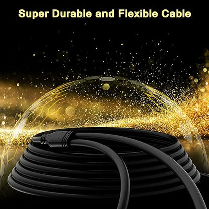 Mygatti XLR Splitter Y-Cable 50 FT, Gold-Plated 3-Pin Male to Dual Female Patch, Bi-Directional Balanced Microphone Adapter Cord, Oxygen-Free Copper