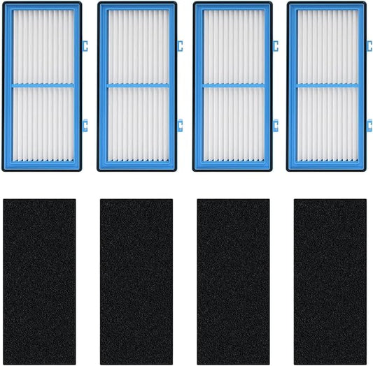 Nispira AER1 Filter Replacement for Holmes Air Purifier HAPF30AT HAP242-NUC Total Air 4 HEPA 4 Carbon Booster, Remove Odor Smoke VOCs 1.2 x 10 x 4.6 Inches