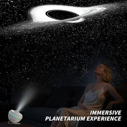 Ainael Galaxy Projector, Star Projectors Home Planetarium Space Ceiling Starry Sky Night Light with Light Strip, Meteor and Galaxy Projector & 2 Films Set for Kid Adult Gift