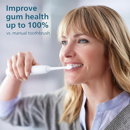 Philips Sonicare Compact Flosser 1000, Blue, ProtectiveClean 5300 Rechargeable Electric Toothbrush and 2PK Compact Nozzle Bundle