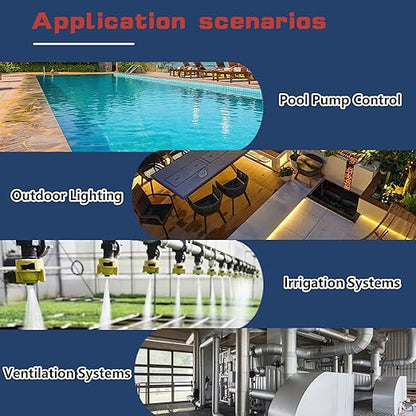 T104M Mechanical Time Switch,208-277 VAC 5HP 40A DPST Timer Switch,Versatile Scheduling,1-12 Cycles Per Day - Manual Override,Mechanism Only