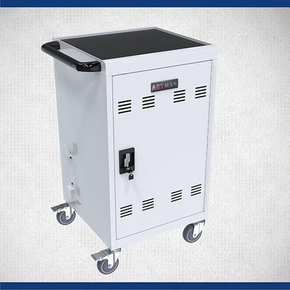 32 Device Mobile Charging Station for Laptops/Tablets/iPads/Chromebooks,32 Bay Lockable Charging Cabinet with Cable Management & Power Strip Included, Laptop & Tablet Storage Carts,Easy Assembly