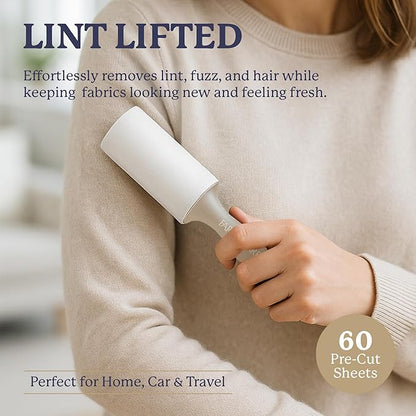 Farberware Large Lint Remover & Fabric Shaver Set – Battery Powered Sweater Shaver with Triple Blades and Extra Sticky Roller for Pet Hair, Fuzz & Pilling on Clothes & Furniture