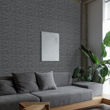 LEVOWAY 33 Pack 3D Wall Panels for Interior Wall Decor, 12''x12'' Brushed Silver Accent Textured Wall Panels, Wall Covering Panles for Living Room, Gaming Room, TV Background, Cover 32 Sq.Ft