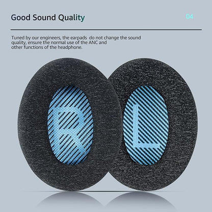 Fabric Comfort - Wzsipod Ear Pads for Bose Quiet Comfort 25/QC25 Headphones, Compatible with QC35 QC35ii QC45 QC15 & More Series, Replacement Exclusive Styles,s2