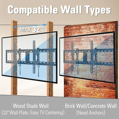 Mounting Dream Advanced Tilt TV Wall Mount for Most 42-90 Inch Flat and Curved Television, Universal Mount Bracket with Extension up to 7 inch, Fits 16", 24", 32" Studs, Max VESA 800x400mm and 120LBS