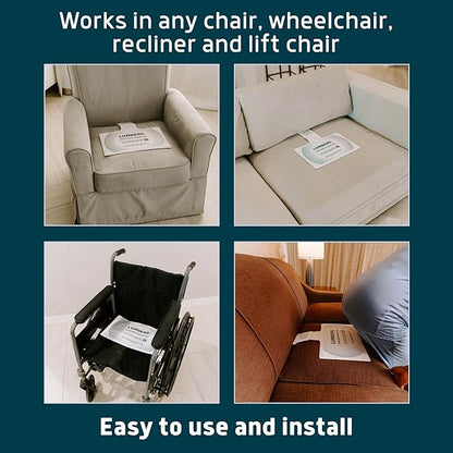 Lunderg Chair Alarm Wireless Sensor Pad - ADD-ON / Replacement - Pager NOT Included - Works with Early-Alert Bed Alarms - Fall Prevention for Elderly Dementia Patients
