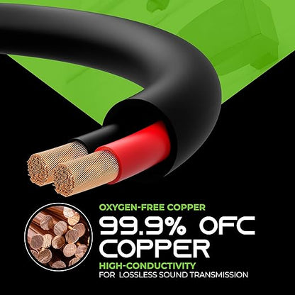 GearIT 14/2 Speaker Wire (500 Feet) 14AWG Gauge - Outdoor Direct Burial in Ground/in Wall / CL3 CL2 Rated / 2 Conductors - OFC Oxygen-Free Copper, Black 500ft