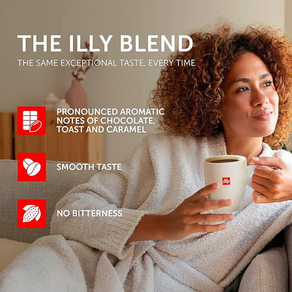 illy Whole Bean Coffee, Intenso Bold Roast, 100% Arabica, Premium Italian Coffee, Ideal for Espresso, Drip, Moka and French Press Brewing, 8.8oz, 6 Pack