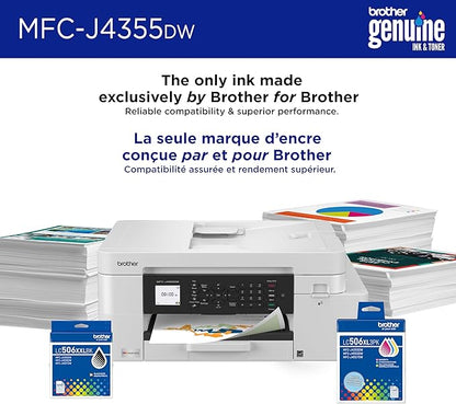 Brother INKvestment 4355 Wireless Color Inkjet All-in-One Printer with 1.8” Color Display and Manual Feed Slot | Includes Refresh Subscription Trial(1) (MFC-J4355DW)