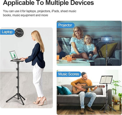 Facilife Projector Stand - Adjustable Height 22 to 63 Inches, Tripod for Laptop & Projector, Outdoor Movies