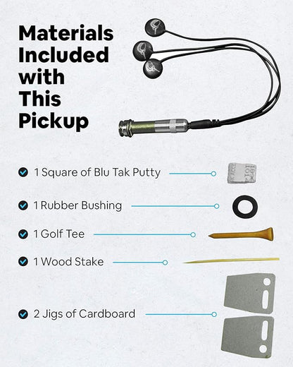 Journey Instruments Passive Piezo Acoustic Pickup – EP001K Three Balanced German-Made Passive Pickup Elements – Piezo Pickup for Acoustic Guitars (Ceramic)