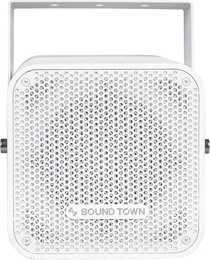 Sound Town Commercial Sound System Set with 3-Zone Low-Impedance Bluetooth Amplifier, 6 x 5 Coaxial Wall-Mount Speakers for Indoor Installation, White (STCA6130X6CM5W)