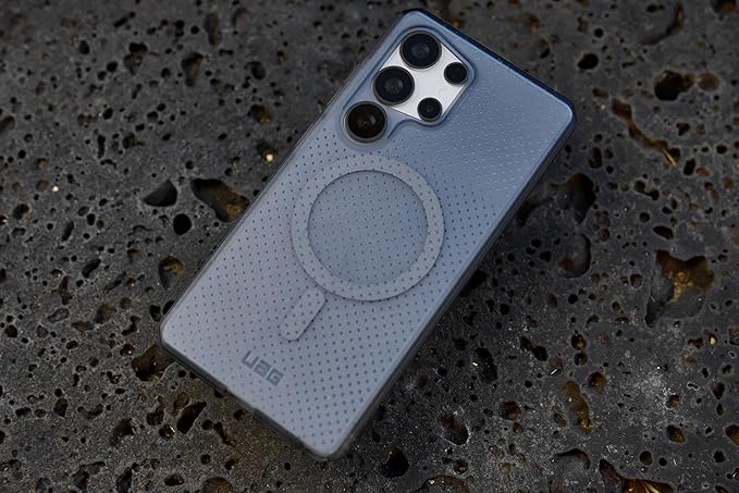 URBAN ARMOR GEAR UAG Designed for Samsung Galaxy S25 Case 6.2" DOT - Compatible with Magnetic Charging Slim Transparent Rugged Military Drop Tested Protective Cover, Ash