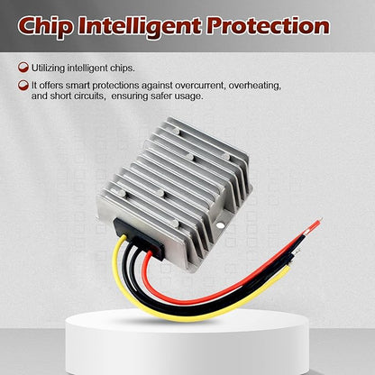 DC Converter 12V to 24V 4A Step Up Converter DC Voltage Regulator Power Converter Waterproof Module Transformer for Led Project, Horn, Dashboard...