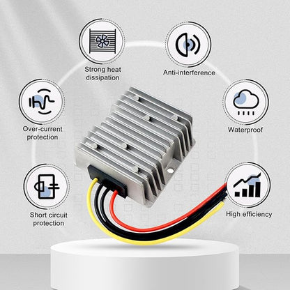 DC Converter 12V to 24V 4A Step Up Converter DC Voltage Regulator Power Converter Waterproof Module Transformer for Led Project, Horn, Dashboard...