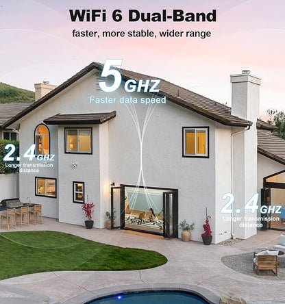 Security Cameras Indoor, 2K 5G&2.4Ghz WiFi Camera for Security Home with 911 Monitor Alert, 360 PTZ Baby/Pet/Dog Camera AI Search Motion Detection, Color Night Vision, Speaker, US Cloud Storage, 2Pack