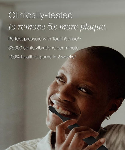 SURI 2.0 New Sonic Electric Toothbrush with Pressure Sensor & UV-Cleaning Travel Case |1 Month+ Battery | Electric Toothbrush for Adults | Travel Toothbrushes | Tooth Brush | Black