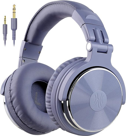 OneOdio Wired Over Ear Headphones Studio Monitor & Mixing DJ Stereo Headsets with 50mm Neodymium Drivers and 1/4 to 3.5mm Jack for AMP Computer Recording Podcast Keyboard Guitar Laptop - Light Blue