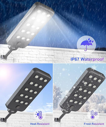 JAYNLT X-15000W Solar Street Lights Outdoor, Ultra-Large 6500K Commercial Parking Lot Lights Dusk to Dawn,IP67 Waterproof Solar Power Flood Security Light for Parking Lot,Garage