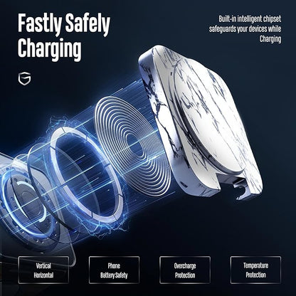 Fast Wireless Charger, Magnetic Foldable 3 in 1 Charging Station for iPhone 16/15/14/13/12/Pro/Plus/Pro Max, 5W Portable Charger for Apple Watch9/8/7/6/5/4/SE, for Airpods