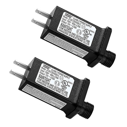 2PCS Replacement 12V 0.5A LED Transformer JT-DC120V0500-C Class 2 Power Supply IP44 LED Light Controller Low Voltage Transformer for Christmas String Light Inflatable Decorations (12V6W 2PCS)