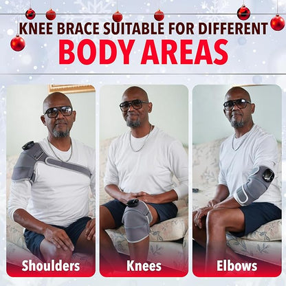FORTHiQ RED+ Knee Massager with Heat and Red Light Therapy, Knee Brace with 5 Intensity Levels, 52 Red & Infrared Lights, Cordless, Adjustable for Knees, Elbows & Shoulders, FSA-HSA Eligible
