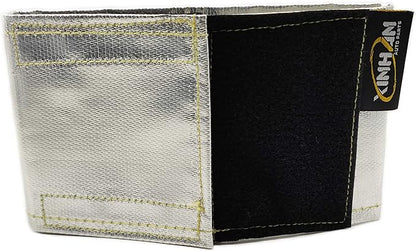 Xinhan (Silver,Black) Aluminum and Fiberglasss Heat Shielding Universal Starter Heat Shield 7 X 24in and 5.5 x 17in Wrap Self Attaching (Silver, 5.5IN x 17IN)