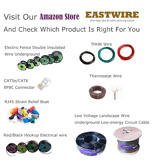 Eastwire 18/5 250ft Thermostat Wire- Brown - Solid Copper 18 Gauge, 5 Conductors - CL2 (ETL Listed) - Residential, Commercial and Industrial Rated (18/5, 250ft)