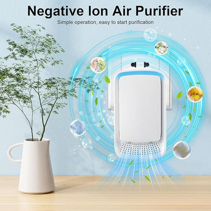 KLVEU Negative Ion Air Purifier Plug in,Ionic Air Purifiers for Home, Bedroom, Office, Mini Portable Air ionizers Quiet Air Cleaner for Home(4)