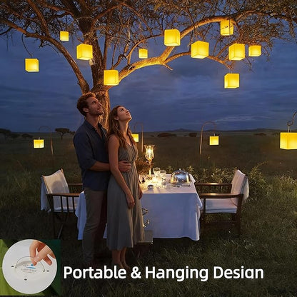 LOFTEK 7-inch LED Cube Night Lights: Rechargeable RGB 16 Colors Changing Light with Remote Control, IP65 Waterproof Cordless Table Lamp Night Light for Home Bedroom, Adults Kids Room Décor