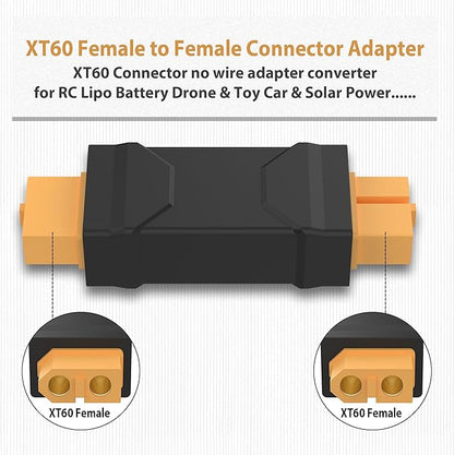 Magiclifee XT60 Female to Female Connector Adapter,XT60 Connector No Wire Adapter for Energy Storage Power,Outdoor Power, Compatible with RC Drones, Toy Cars Boat etc