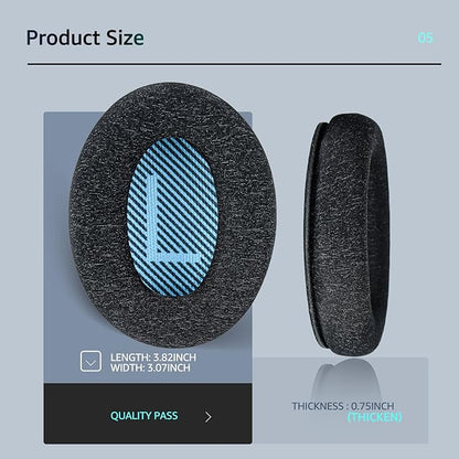 Fabric Comfort - Wzsipod Ear Pads for Bose Quiet Comfort 25/QC25 Headphones, Compatible with QC35 QC35ii QC45 QC15 & More Series, Replacement Exclusive Styles,s2