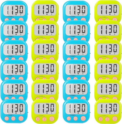 Classroom Timers for Teachers Kids Large Magnetic Digital Timer Teacher Supplies 24 Pack-Blue Green