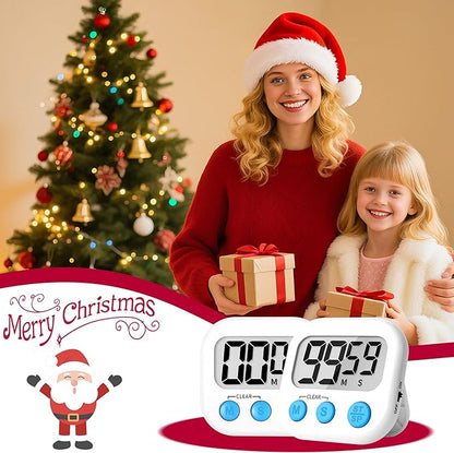 ZILLEEN Classroom Timer for Kids Teachers 6 Pack Digital Timers, White