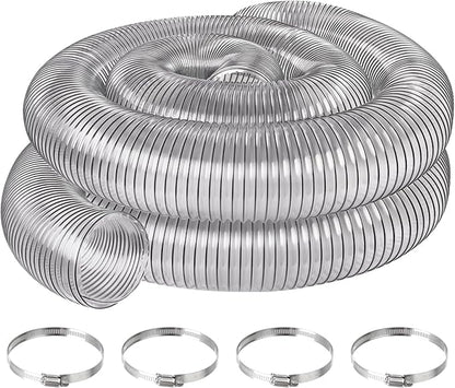 6" x 20' PVC Dust Collection Hose,6 Inch Dust Collector Vacuum Hose for Woodworking Dust Collection Systems, Dust Collection Tube Flexible Clear PVC Fume Debris Collection Hose w/Carbon Steel Wire